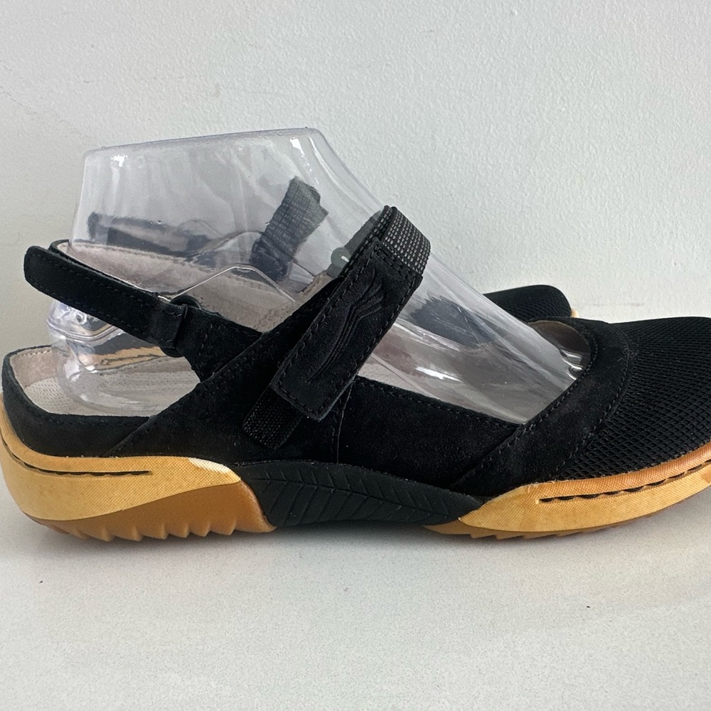 DANSKO RAEANN Black Mary Jane Textile and Suede Slingbacks EU 37 US 7